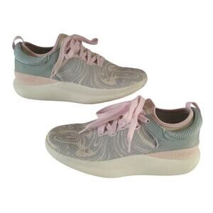 Klogs Moshn Rhythm WMS SZ 7M Shoes Orthotic Walking Blue Pink Oil Slip Resistant